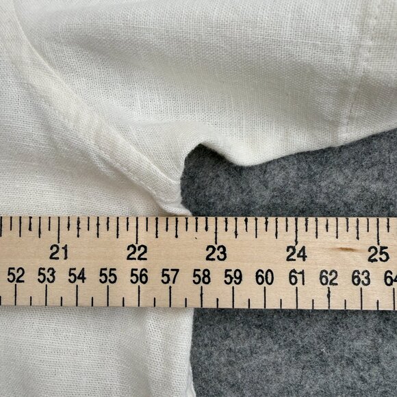 Scotch & Soda Men's Linen Blend Short Sleeve Woven Shirt Medium White, NEW - Picture 6 of 12